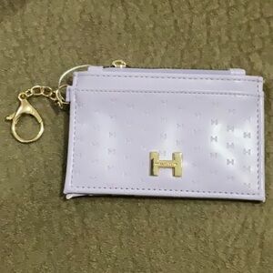 Halston Lavender Card Holder with Gold Accent